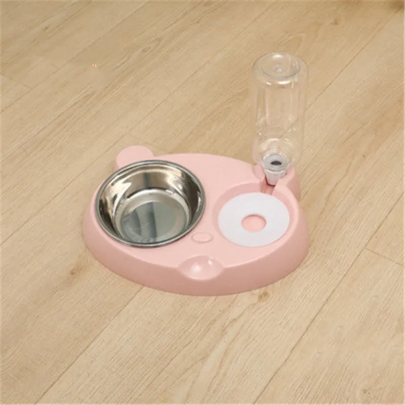 Automatic Pet Feeder with Water Fountain, Double Drinking Bowl, Multifunctional Food Bowl, 4 in 1