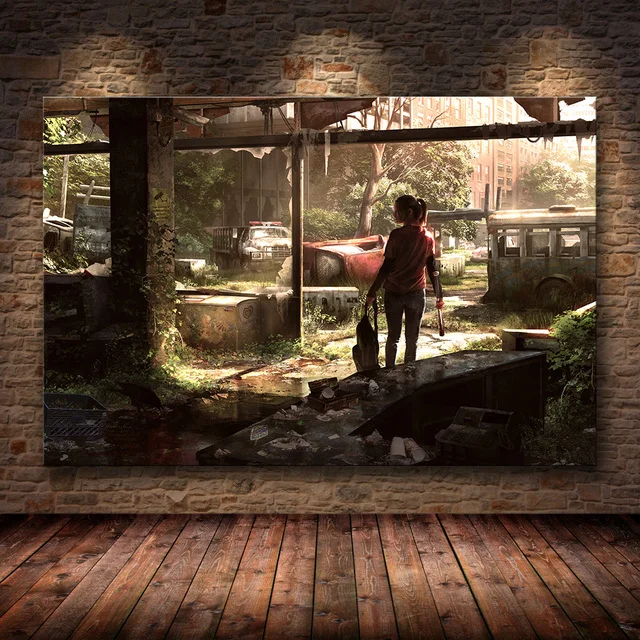ملصق اللعبة الأخير منا ، لوحة على الحائط لديكور المنزل ، جدار جويل الي ، صور فنية لتصميم غرفة المعيشة