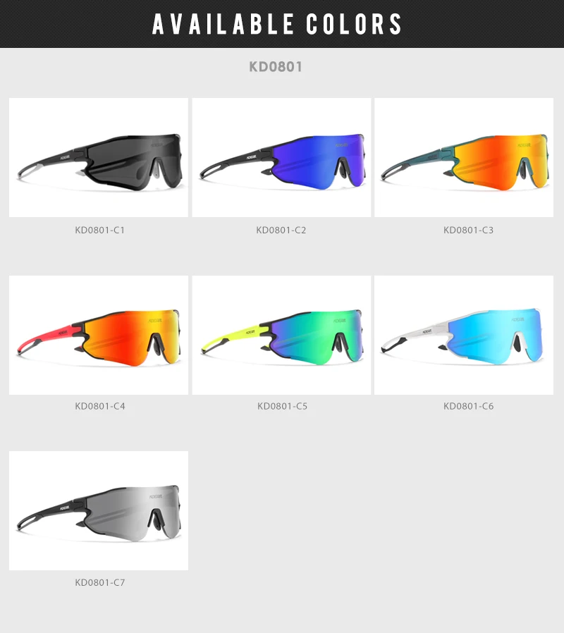 KDEAM Langlebige TR90 Herren-Sport-Sonnenbrille, polarisiert, kratzfest, 1,1 mm dick, Linsenbeschichtung, Sonnenbrille für Herren, KD0801 – Detail 6