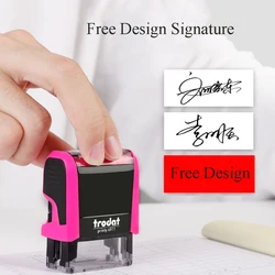 Teacher Stamp Homework Award Self-inking Stamps Rectangle Seal Custom Signature Name Stamp