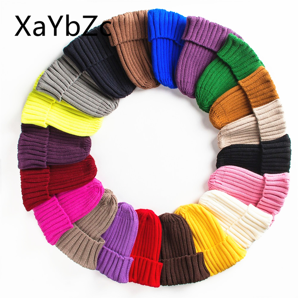  New Candy Colors Winter Women Knitted Hat Warm Soft Trendy Kpop Style Wool Beanie Elegant All-match Cap 