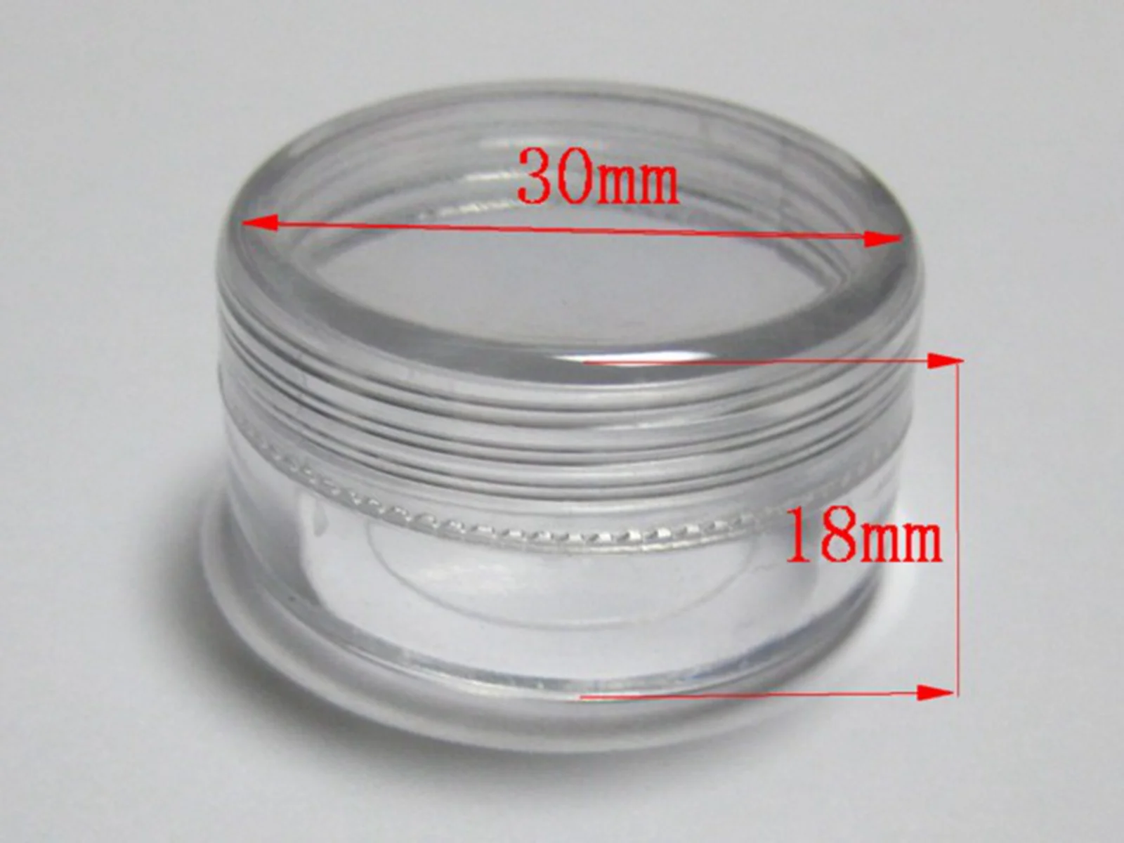 Clear Plastic Round Box Jewelry Beads Empty Storage Case Small Container Jars plastic storage box