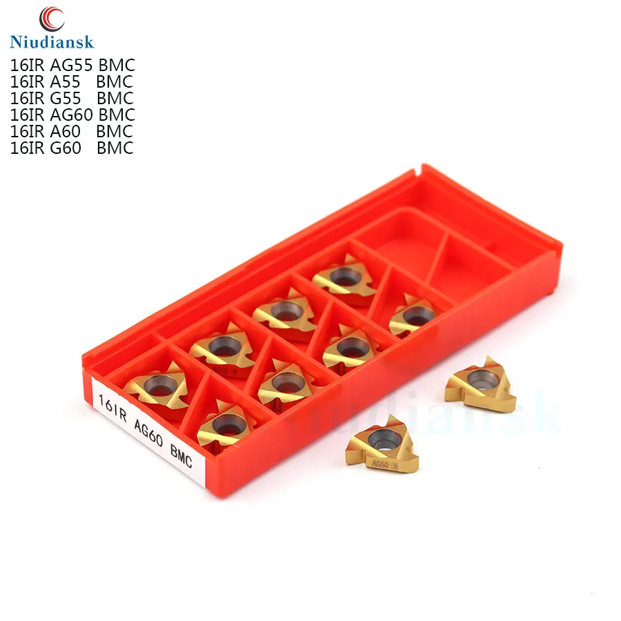 16IR AG60 A60 G60 AG55 A55 G55 BMCคุณภาพสูงคาร์ไบด์เกลียวเครื่องมือหมุนเครื่องมือใบมีดเครื่องกลึงCNCเครื่องมือ16IR AG60