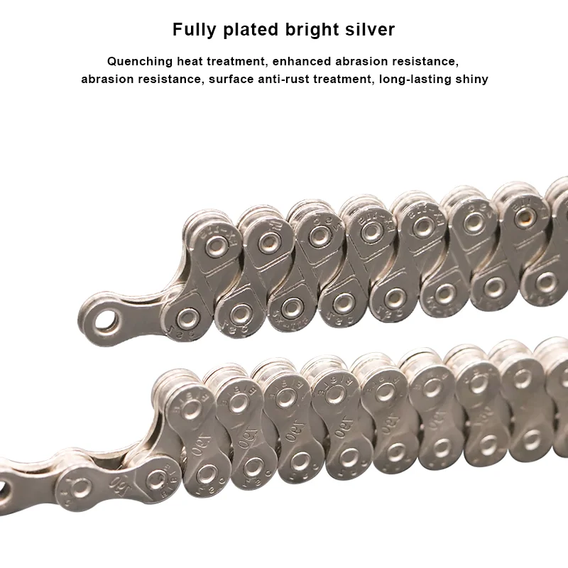 Bicycle Chain Ultralight 116L 8 9 10 11 12 Speed Silver Bike Chain Mountain Road For MTB 24/27/30 Variable Speed Cycling Chain