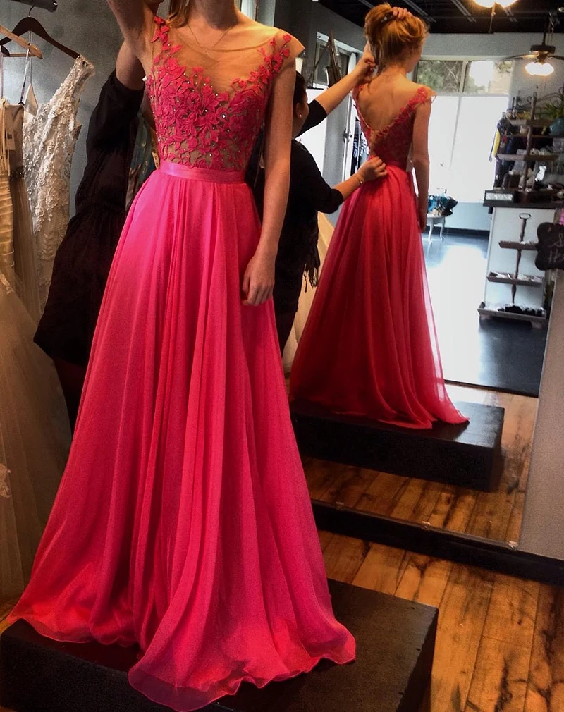 Một Dòng Đầm Vestido De Formatura Appliques Muỗng Nắp Tay Giá Rẻ 2020 Dài Thanh Lịch Hở Lưng Plus Hứa Bầu Xếp Ly Eo Thời Trang