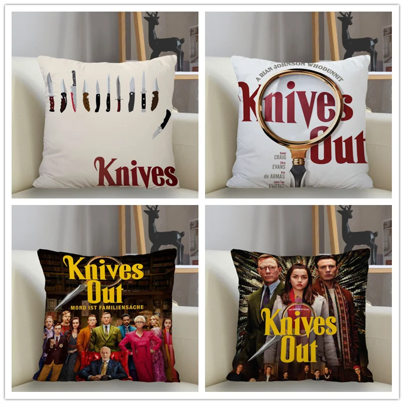 Musife Knives Out Pillowcase Custom Square Pillow Cover Case Zipper Pillowcase 35*35,40*40,45*45cm Drop Shipping