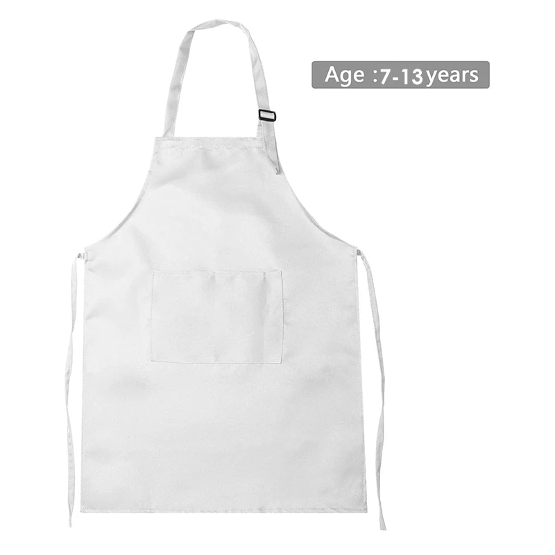 6-Piece Children\'s Apron and Chef Hat Set Adjustable Children\'s Kitchen Apron for Cooking and Painting