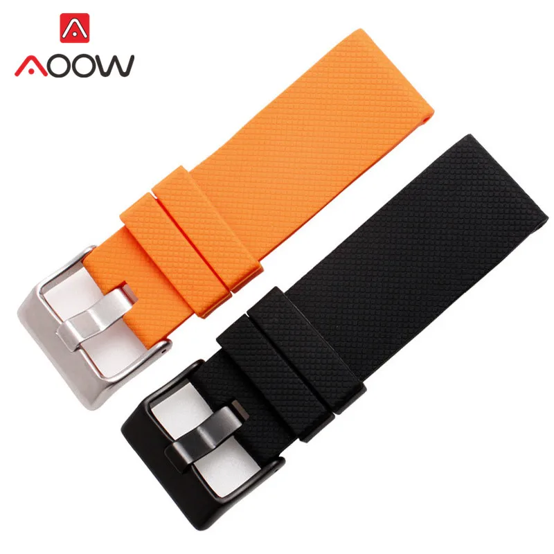 24mm Sport Silicone Strap Watchband Men Outdoor Waterproof Rubber Replacement Bracelet Belt Band for Suunto Traverse Smart Watch