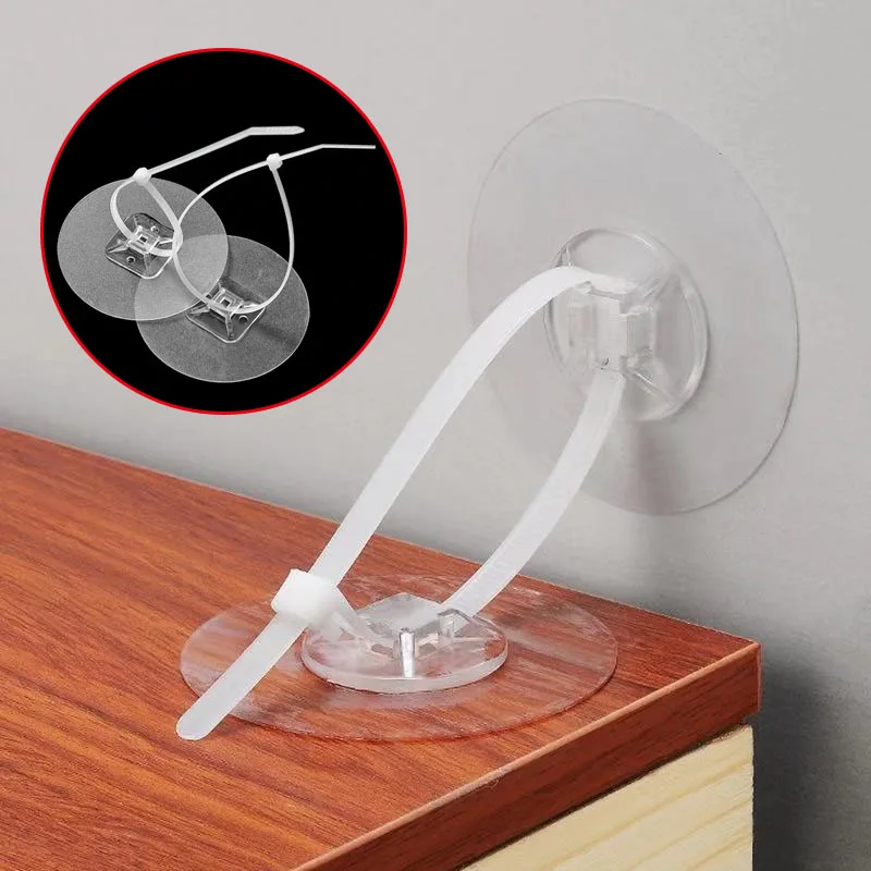 

Punch-Free Child Protection Cabinet Anti-Falling Frame Holder Opening Cable Tie Line Non-Marking Strong Patch Fixed hook