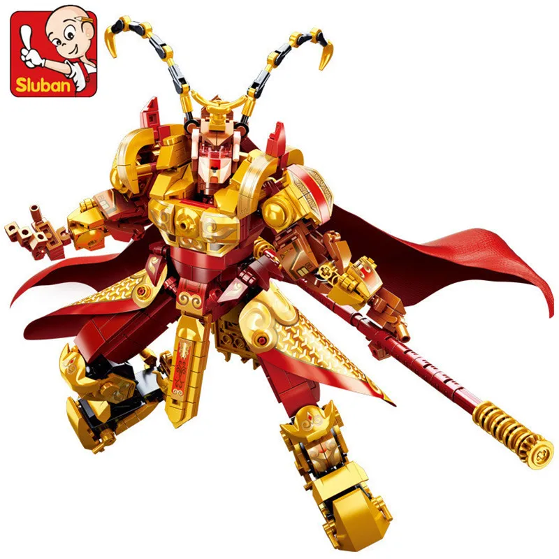 615PCS Technical Great Sage Equal to Heaven Golden Hoop Monkey King Model Bricks Creative Building Blocks Educational Kids Toys