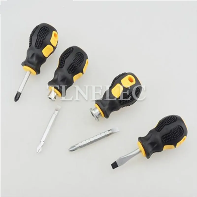 Mini Ultra Short Screwdriver Micro Screwdriver Double-Use Type Telescopic Screwdriver Small Radish Screwdriver