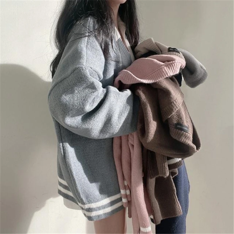 Nhật Bản Sinh Viên Áo Len Dệt Kim Cổ Cardigan JK Đồng Nhất Áo Len Mùa Xuân, Mùa Thu Cotton Cổ Chữ V Nhiều Màu Cosplay Dây Nữ