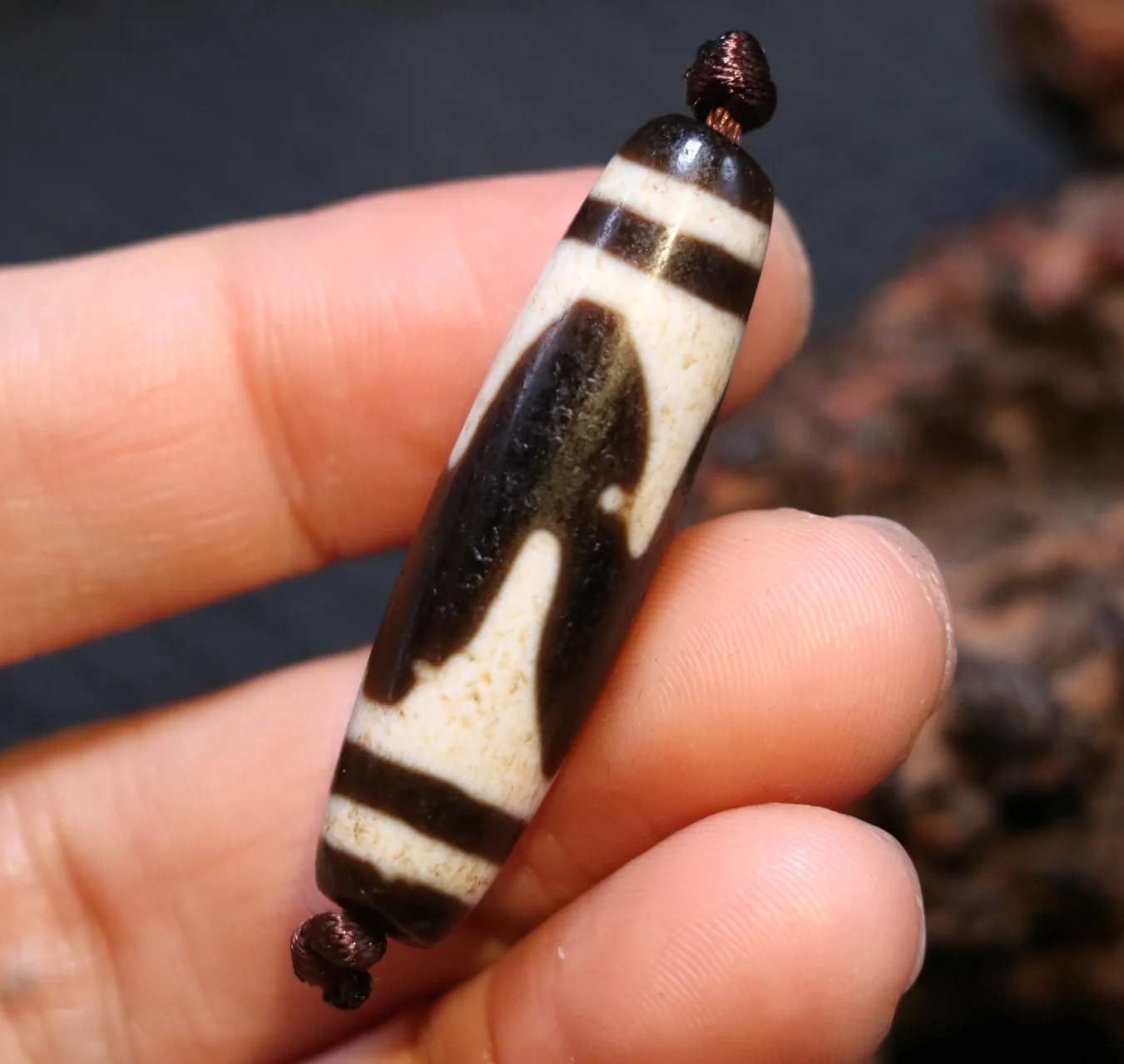 

Ultra Energy Tibetan Old Agate Sharp Tiger Tooth dZi Bead Amulet Fit For Making Bracelet Talisman 5A+ T UPD211202A15