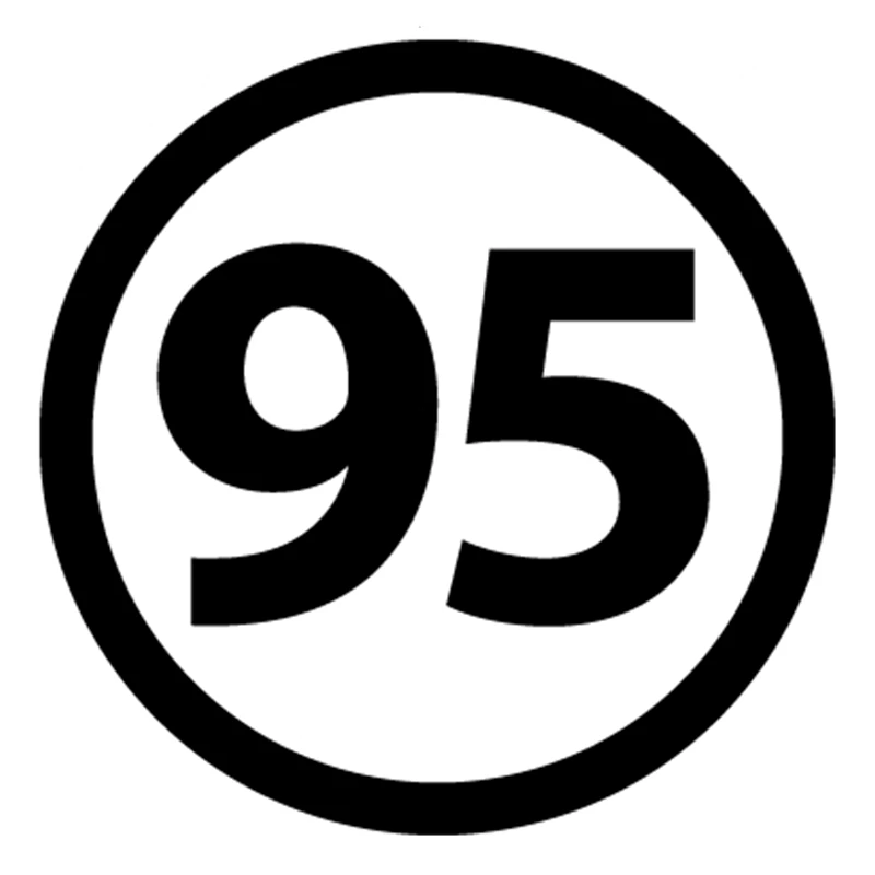 

CK20219# Funny Vinyl Decal Round Number 95 Car Sticker Waterproof Stickers on Truck Bumper Rear Window