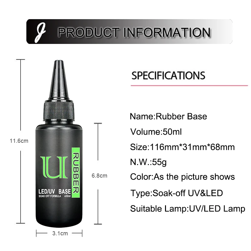 Ultimi 50ml di Gel Base in gomma resistente Base per Manicure semipermanente e Top Coat per smalto Gel Top temperato ibrido Gellak