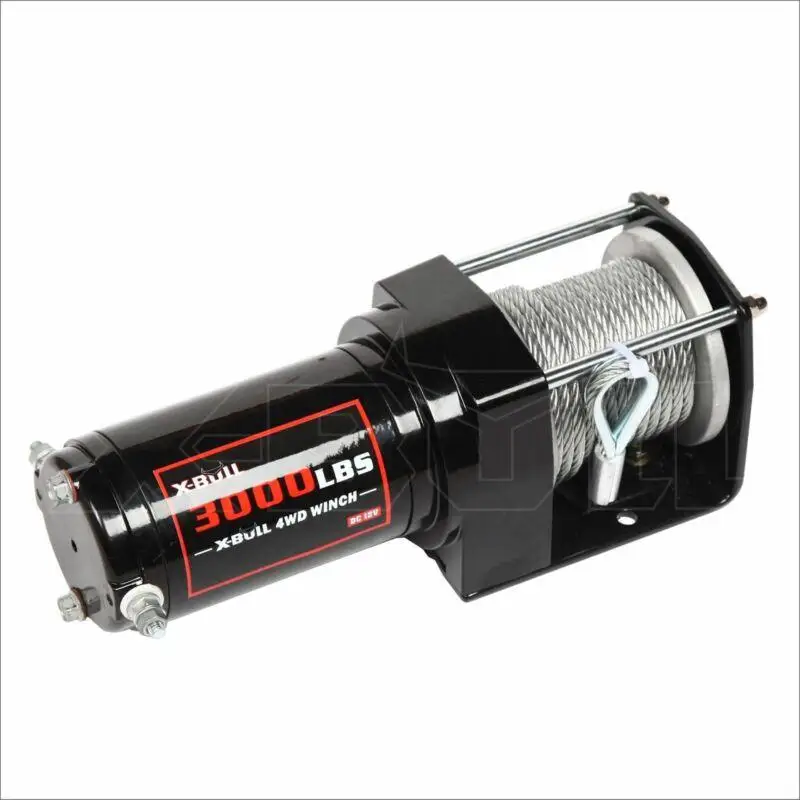 12V 3000Lb/1360Kg Không Dây Tời Điện Thép Cường Độ Cao Cáp Atv Tời Điện