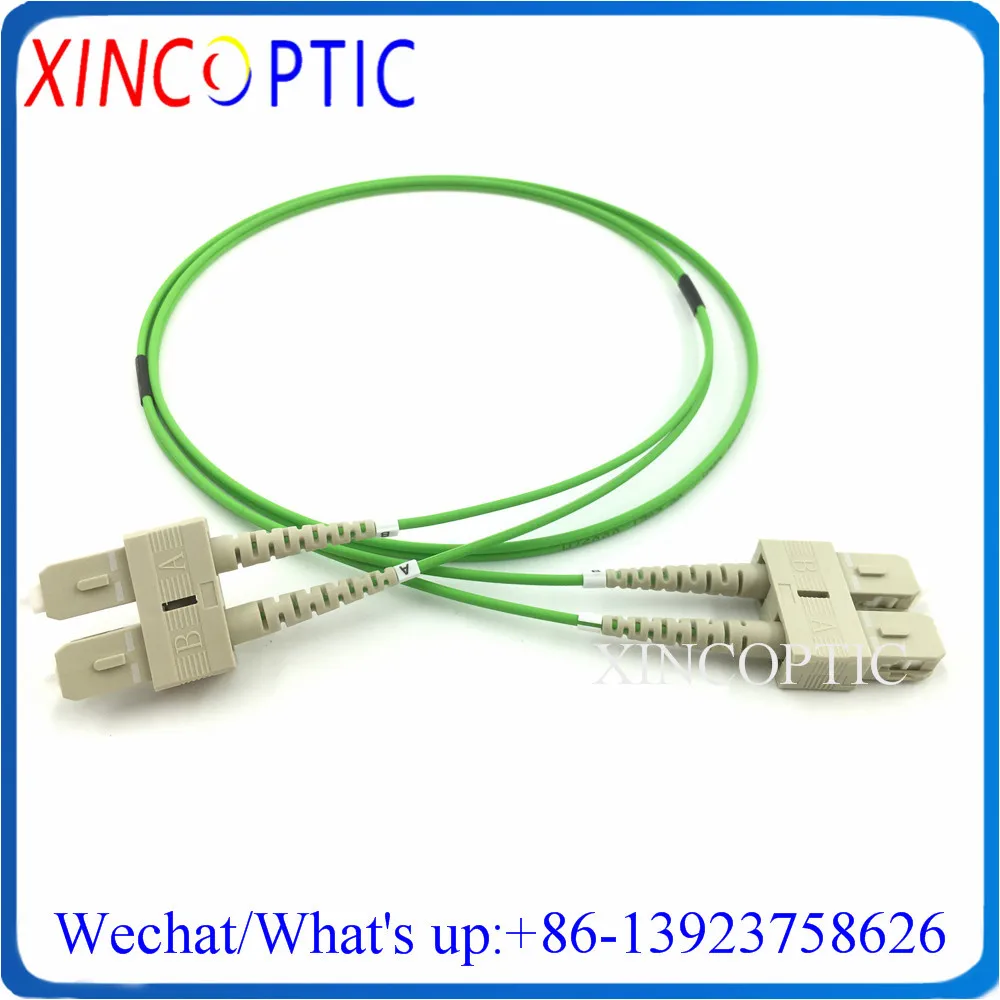 

LC/ST/FC/SCUPC MM DX Duplex OM5 2.0mm PVC Jacket 20M Lime Green Color Multimode Dual Fiber Optic Patch Cord Jumper Connector