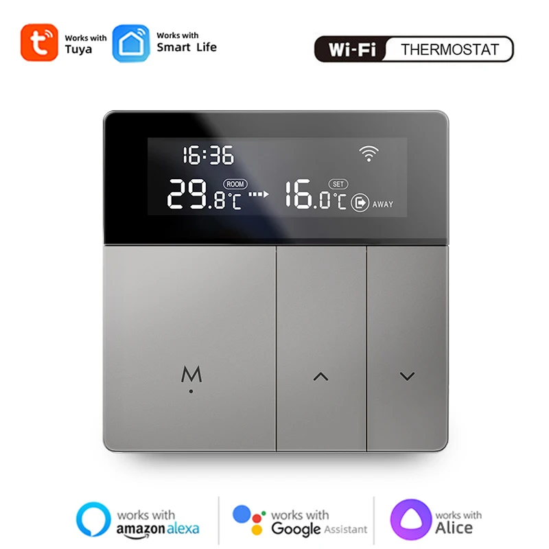 Tuya Smart WiFi Thermostat Temperature Heating Controller with Backlight,100-240 V,Alexa Google Home Yandex Alice Remote Control