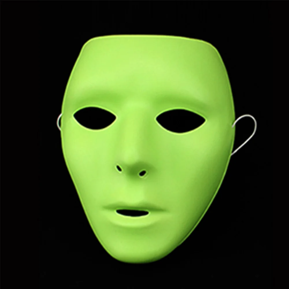 [HFSECURITY] Halloween Dance Mask PVC Hip-hop Jabbawockeez Shuffle Masquerade Fluorescence Thin Mask for Woman