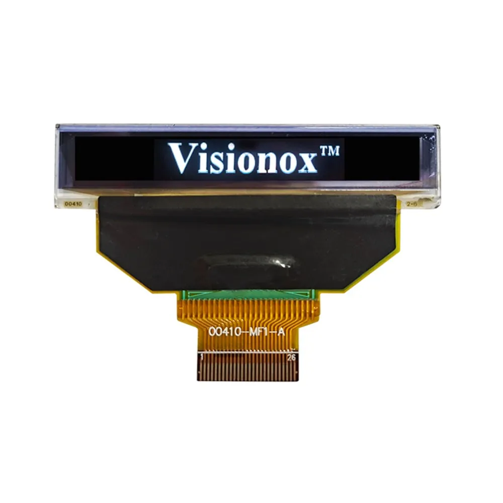 Pantalla OLED de 1,82 pulgadas, 26 pines, blanco/amarillo/azul, resolución 256*32, controlador SSD1326U M00415 de grado industrial