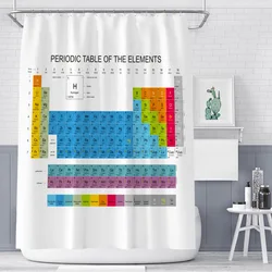 Hot New Periodic Table of Elements Shower Curtain Chemical Form Digital Printing Waterproof Shower Curtain Bathroom Products