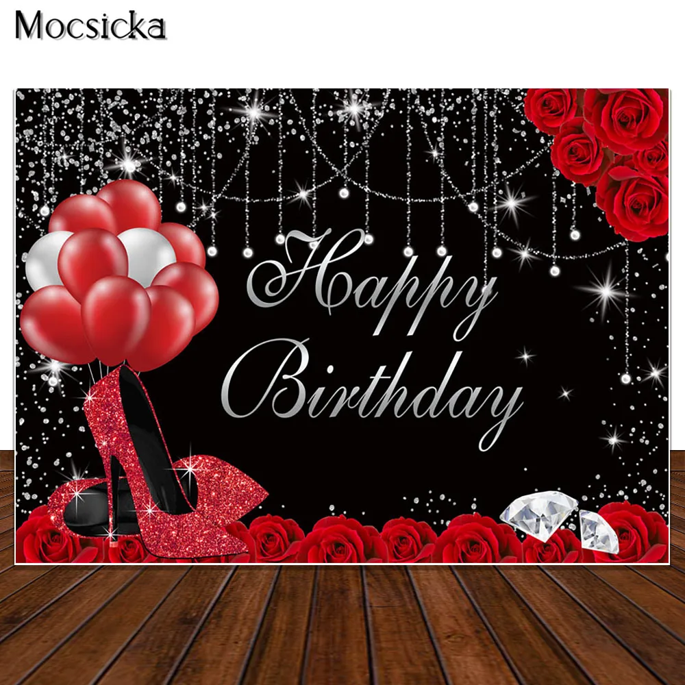 بريق الذهبي الوردي الذهب حفلة عيد ميلاد خلفية روز عالية الكعب الشمبانيا ديكور خلفية الكبار النساء حفلة عيد ميلاد راية