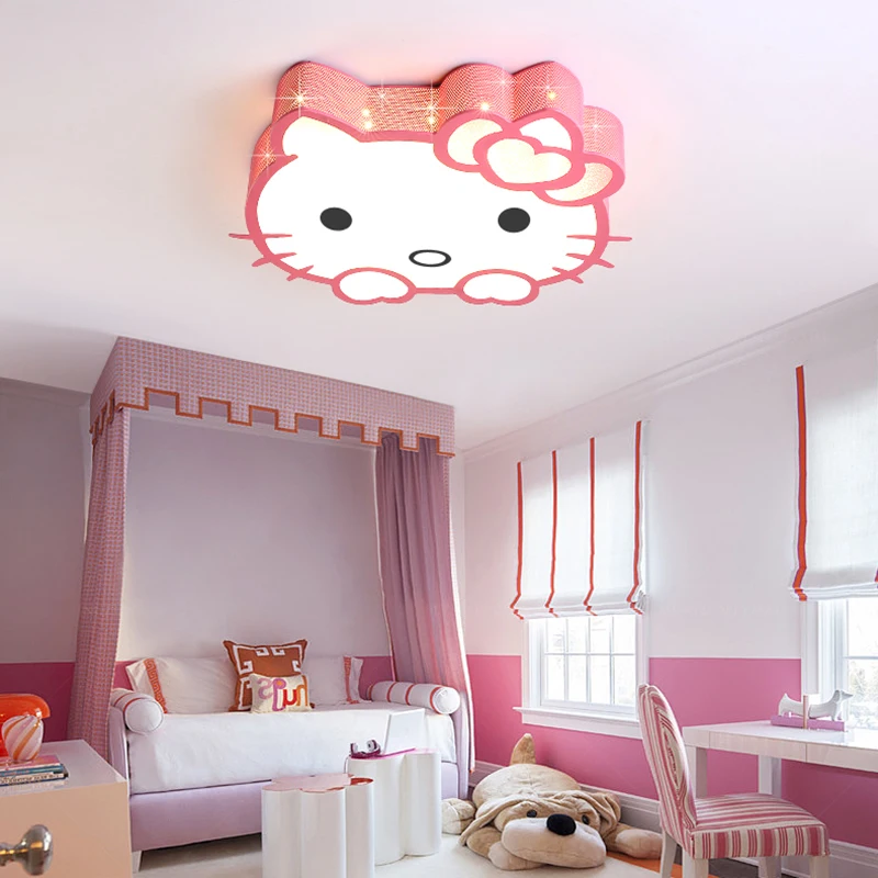 Lovely cat decoration home children bedroom decor smart led lamps ceiling lights for living room indoor lighting kids lamparas