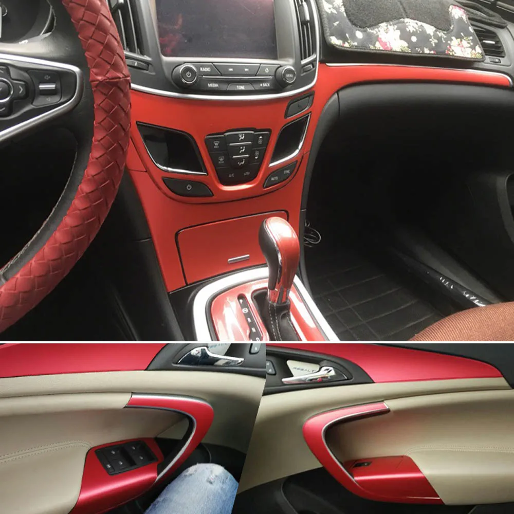 

For Buick Regal 2014-2016 Car-Styling Carbon Fiber Car Interior Center Console Color Change Molding Sticker Decals