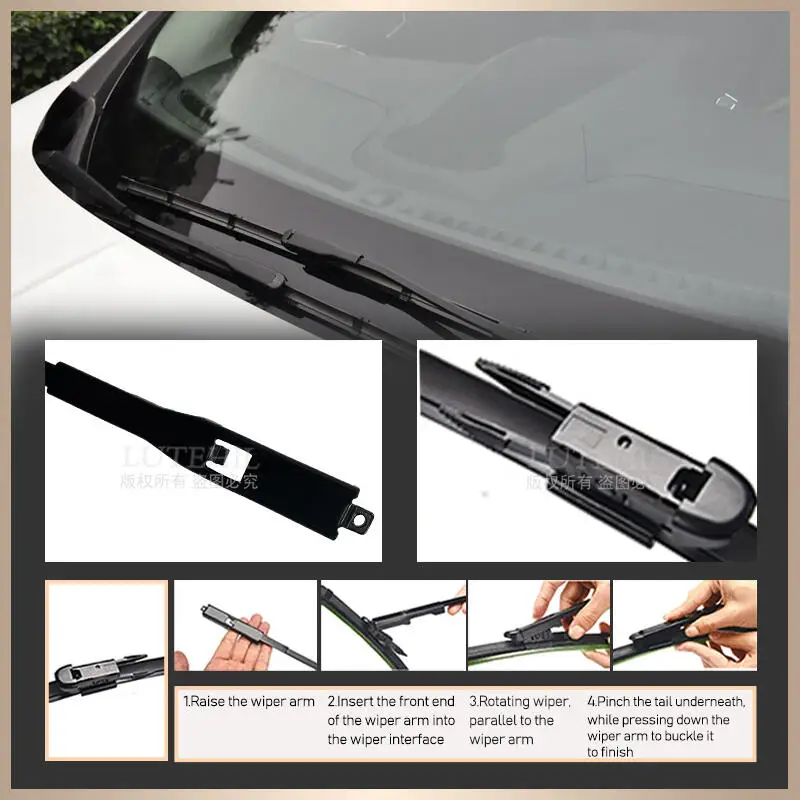 Wiper Front & Rear Wiper Blades Set For Mercedes-Benz A-class B-class W169 W245 Windshield Windscreen 26\