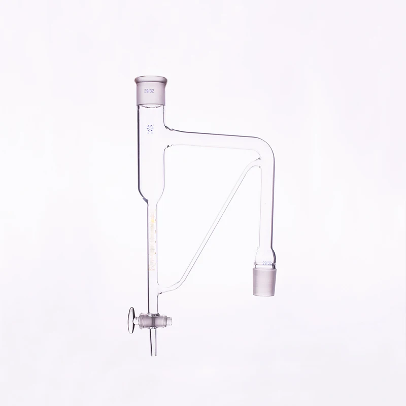 Volatile oil tester,Joint 29/32,With glass switch valve,Density greater than 1