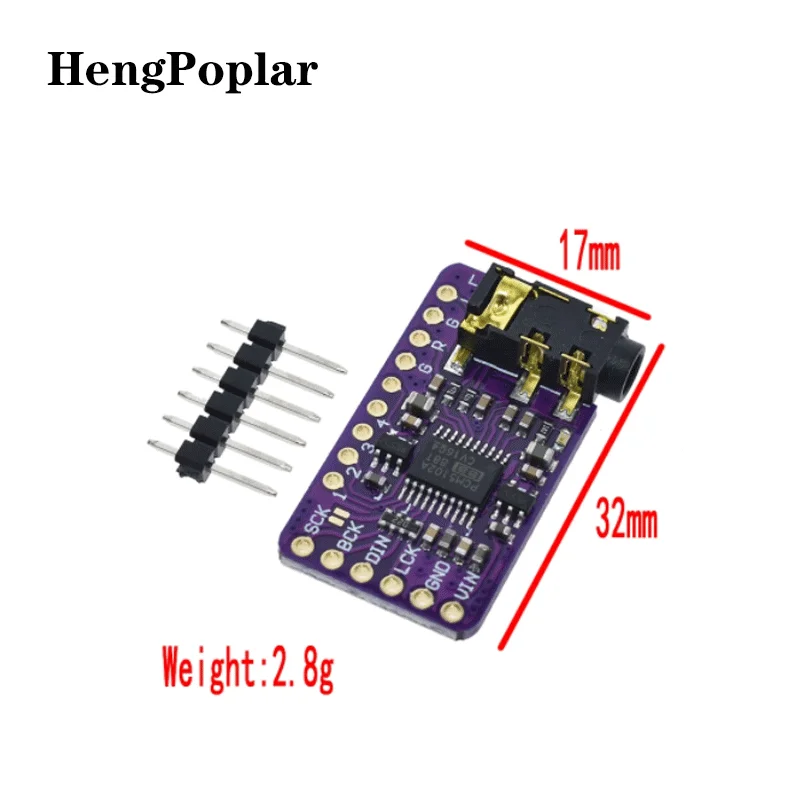 Interfejs I2S PCM5102A dekoder DAC GY-PCM5102 moduł odtwarzacza I2S dla Raspberry Pi płyta formatu pHAT cyfrowa karta Audio PCM5102 4