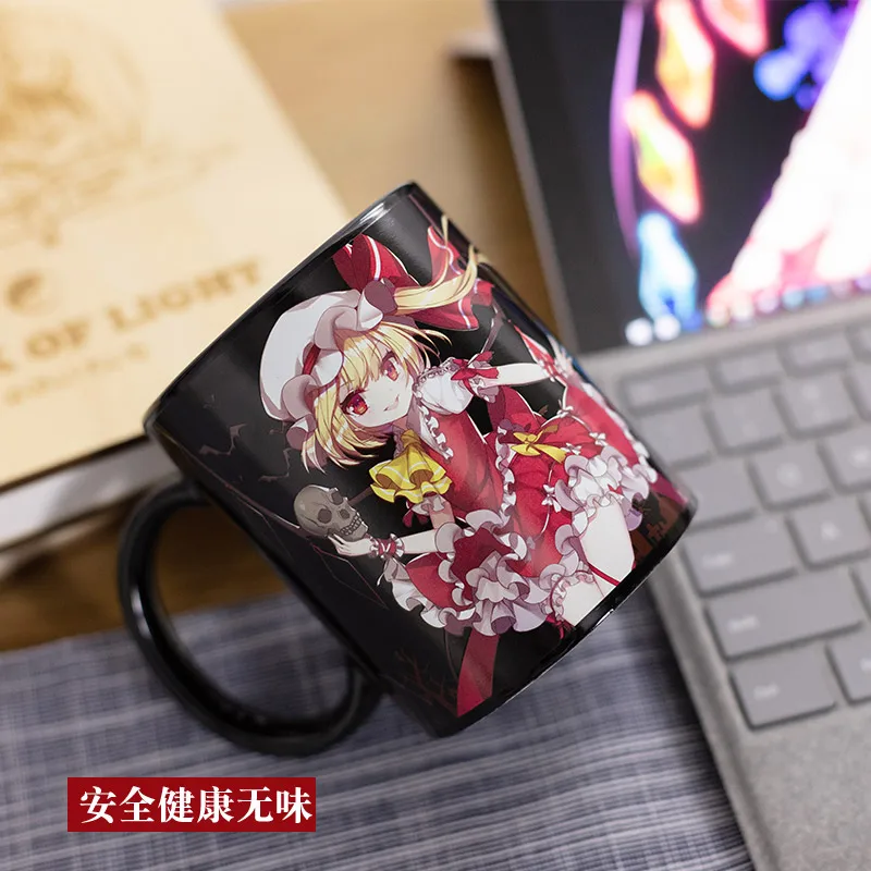 Flandre Scarlet Thermochromic Mug Cup Ceramic Coffee Water Cup Fashion Drinking Cup Student Cosplay Gift