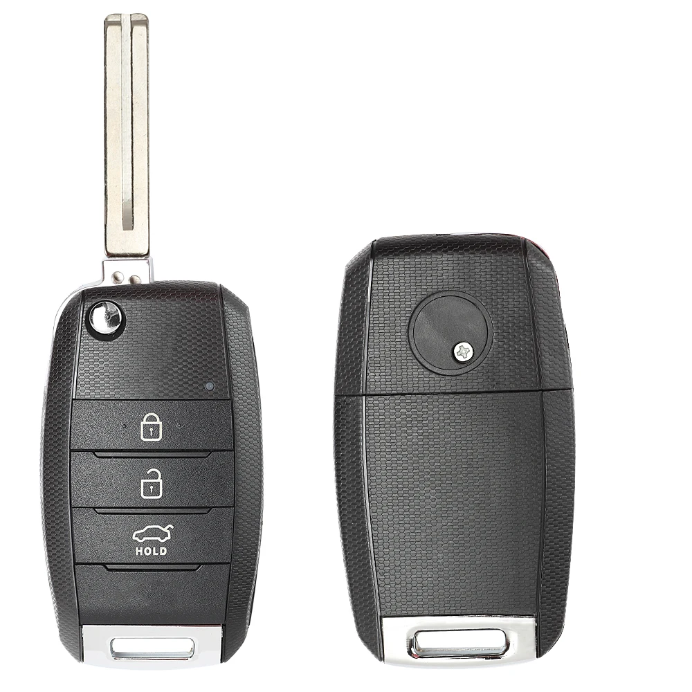 Keyecu 95430-1W052, 954301W052 3 Buttons 433MHz ID60 Chip Upgraded Flip Remote Car Key Fob for KIA RIO 2011 2012 2013 2014