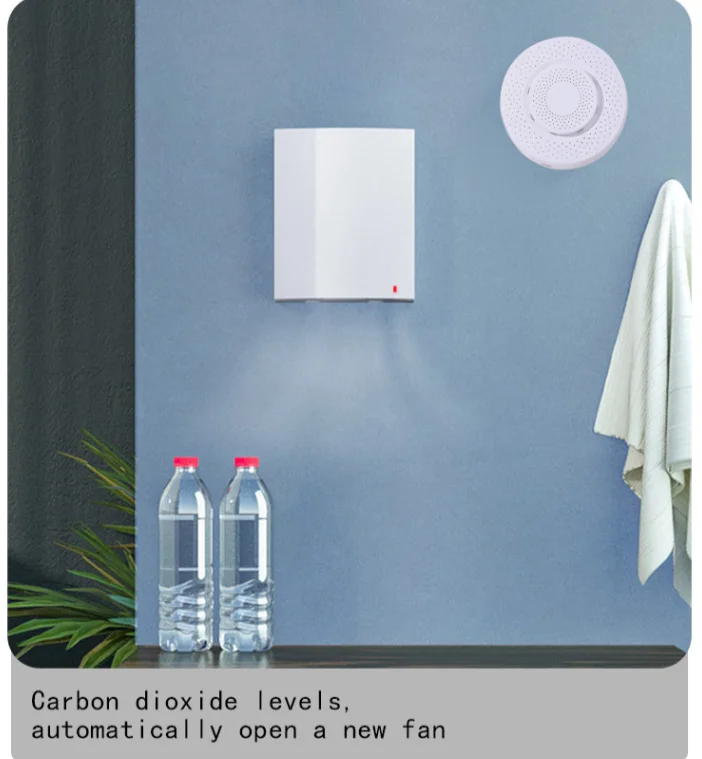 Wifi Tuya Zigbee Smart Kooldioxide Detector App Controle Air Box CO2 Gas Sensor Formaldehyde Voc Temperatuur Vochtigheid Sensor