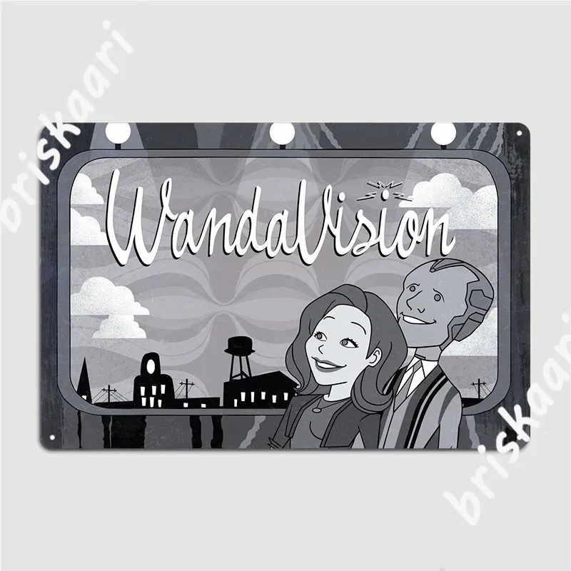 Настенный плакат Wandavision, металлический плакат, декор для кинотеатра, гаража, настенный плакат на заказ, жестяной плакат