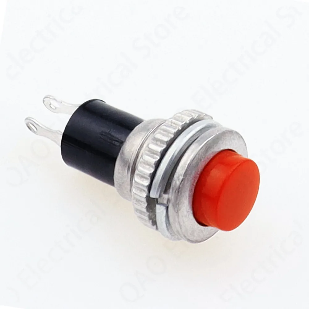 6pcs Black/Green/Yellow/Blue/White/Red DS-316 DS316  OFF-Momentary ON 0.5A 250VAC Remote Control Push Button Switches 10mm