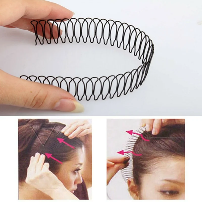 Professional Korean Invisible Broken Hairpin Adult Tiara Tool Roll Curve Needle Invisible Bangs Comb Styling Hair Accessory