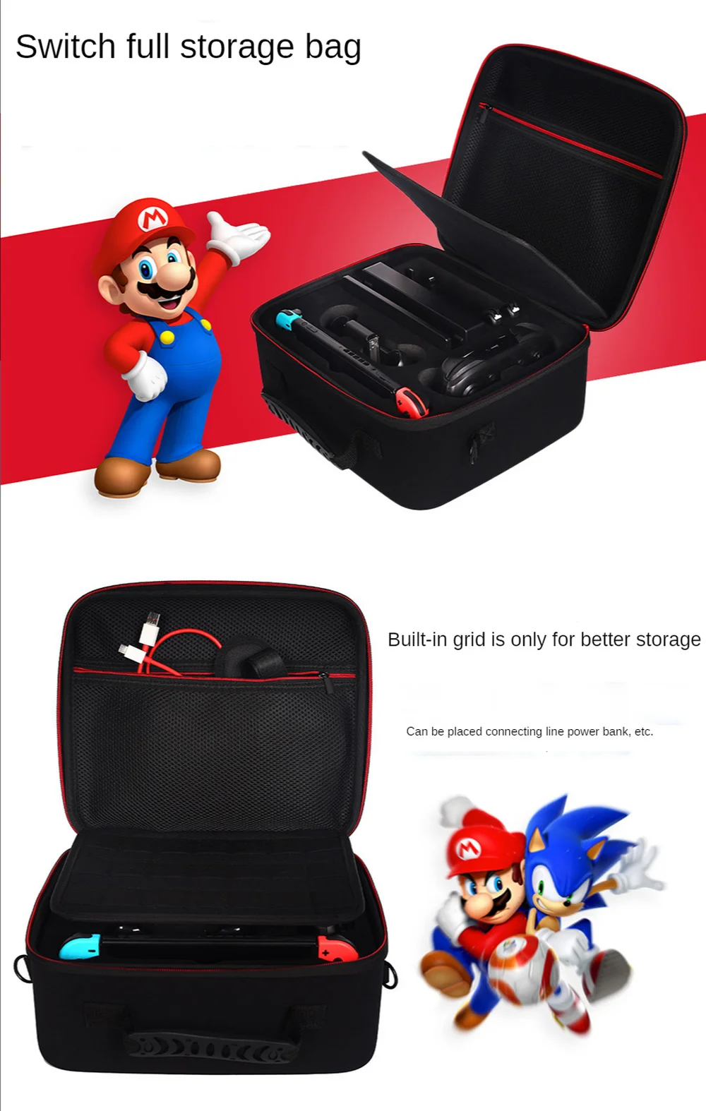 Heystand حمل تخزين حالات ل نينتندو سويتش ، حمل حقيبة ل وحدات تحكم ألعاب بطاقات دوكس الفرح كون قبضة اكسسوارات