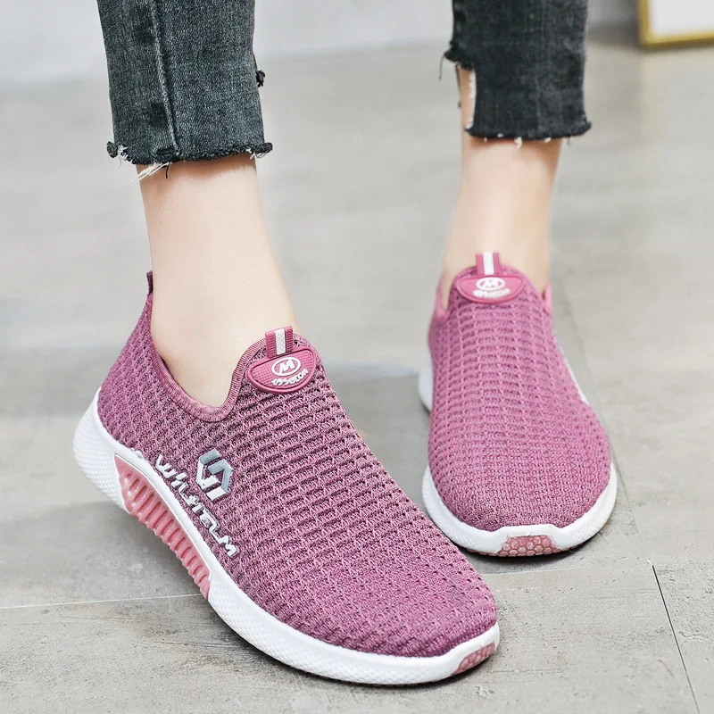 Best Sell Summer Women Running Shoes Fashion Sports Shoes Breathable Light Athletic Trainers Women Comfortable Walking Sneakers