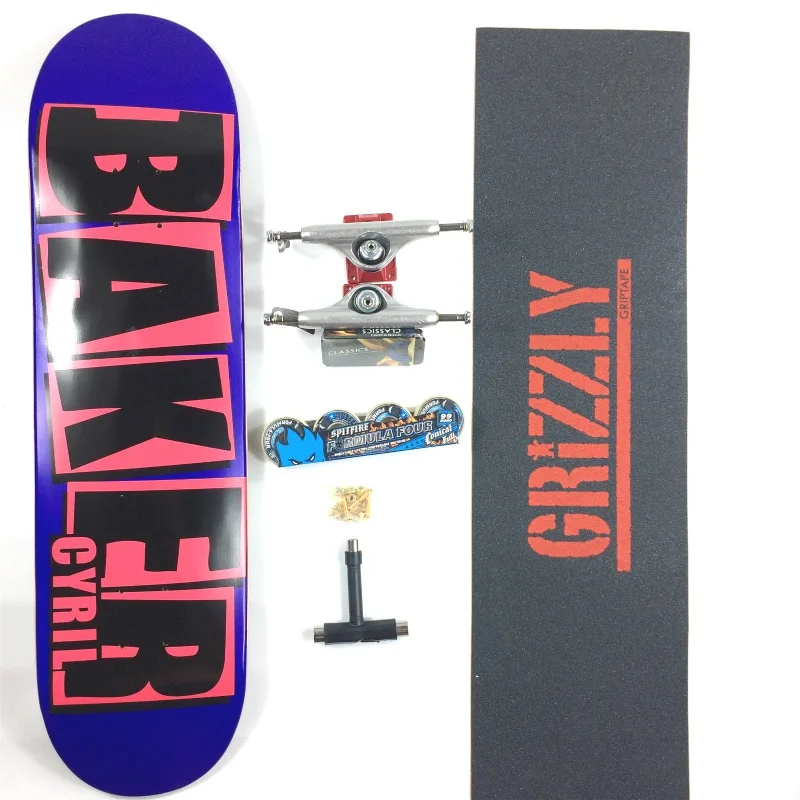 Complete Baker Of Professional Canadian Maple Skateboard Double Rocker High-Level Skaters 7.75 7.8 8.0 8.1 8.2 8.3 8.5 Size