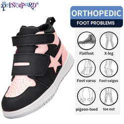 Kids Sneakers Children Orthopedic Shoes, Tip Toe Walking High-Top Ankle Support Anti-Slip Sole Trainers for Girls Boys