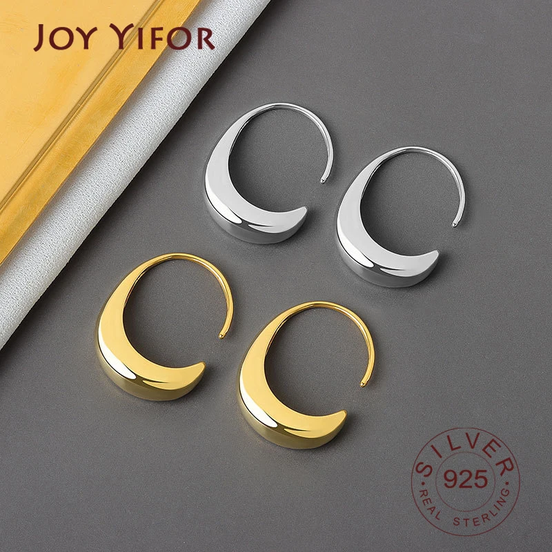 925 Sterling Silver Earrings Charm Women Trendy Jewelry Vintage Simple Retro Party Accessories Gifts Oval Earring