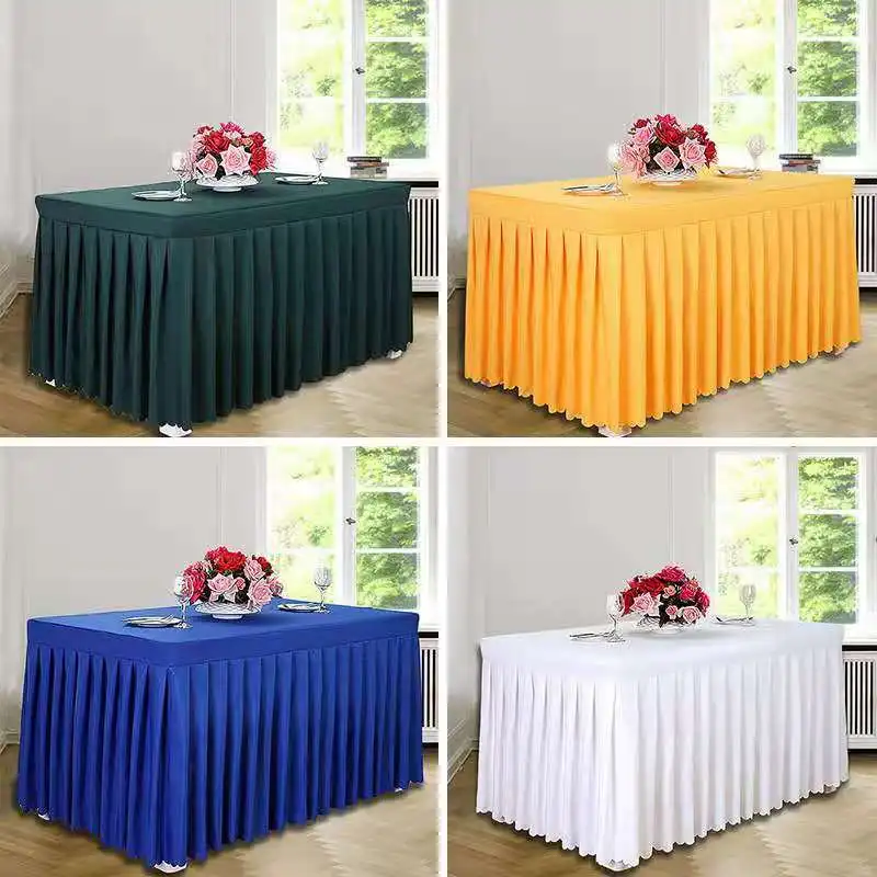 Rectangular Polyester Fabric Table Cloth White Tablecloth for Kitchen Dinning Party Wedding Tabletop Buffet Decoration