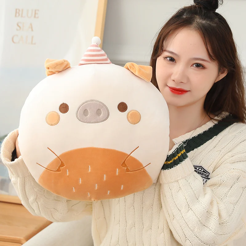 Cute Piggy Pillow Hand Warmer Kawaii Stuffed Bear Gifts Cute Penguin Plush Toy Soft Cushion Room Decor Baby Toy Christmas Gift