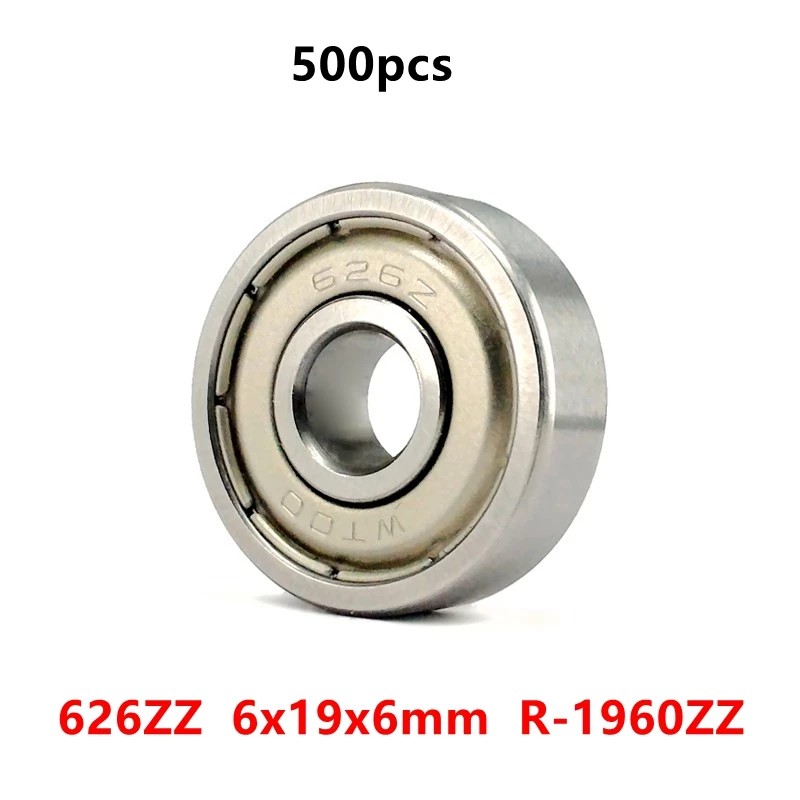 

500pcs 626ZZ 6x19x6 mm R-1960ZZ deep groove ball bearing 626 626Z 626-2Z miniature steel ball bearings