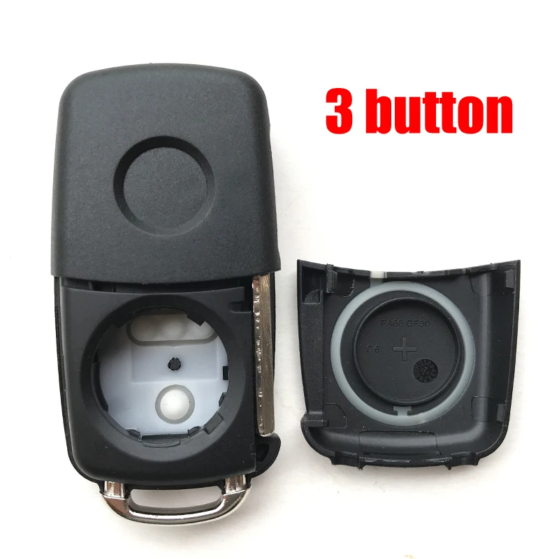 3/4 button Car Key shell Fob For VW VolksWagen Tiguan Touareg golf 4 7 6 Polo mk6 Replacement Remote Flip Folding key Cover Case