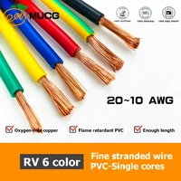 Cable de cobre blando Cable Flexible 240v Cable de alimentación eléctrico de PVC 10 12 14 16 18 20 awg 20awg 18awg 16awg 14awg 12awg 10awg