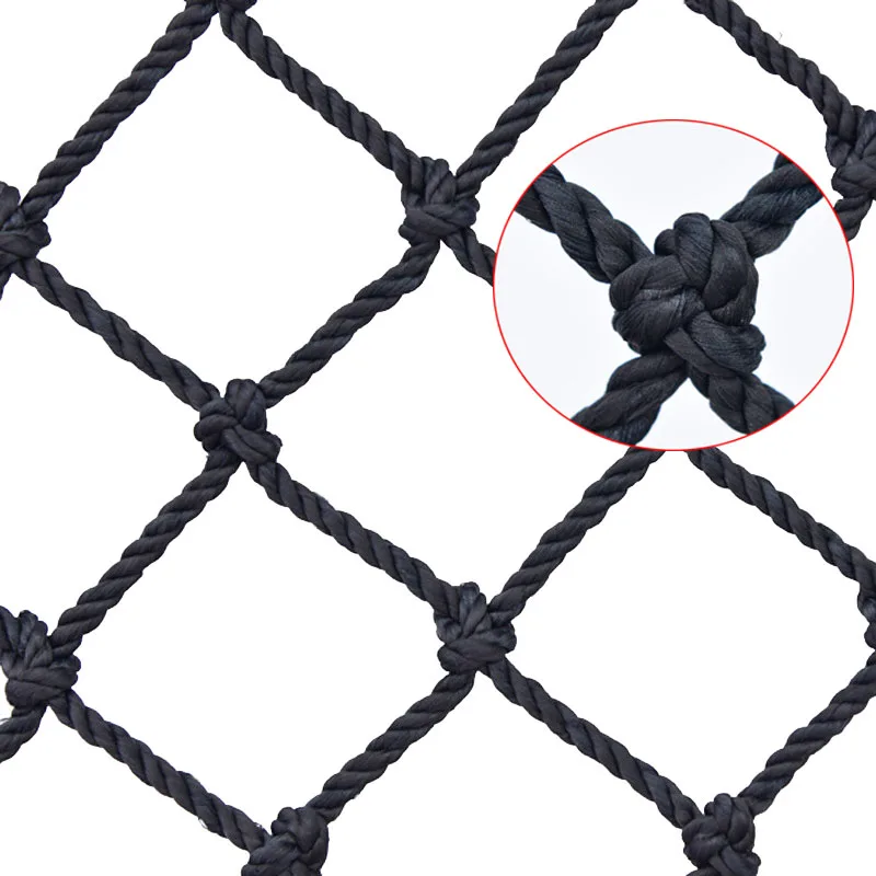 Black Heavy Duty Safety Nets,Children's Safety Nylon Net,Balcony Stair Anti-Fall Net Decoration Net Mesh Golf Course Sports Net