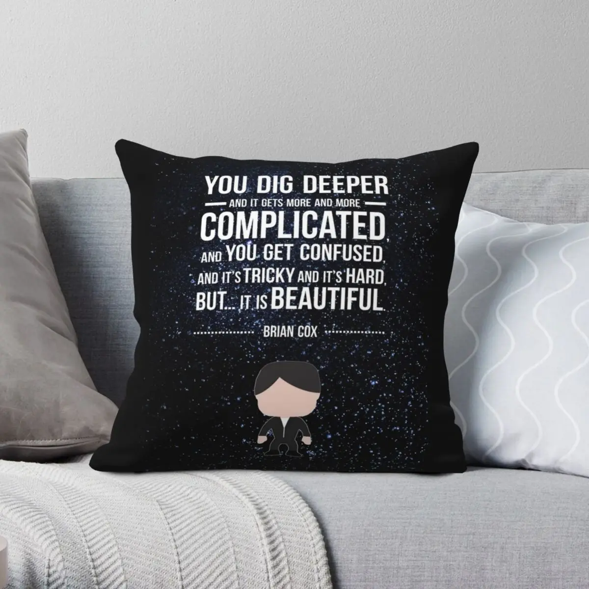 Brian Cox Quote Square Pillowcase Polyester Linen Velvet Creative Zip Decor Home Cushion Case