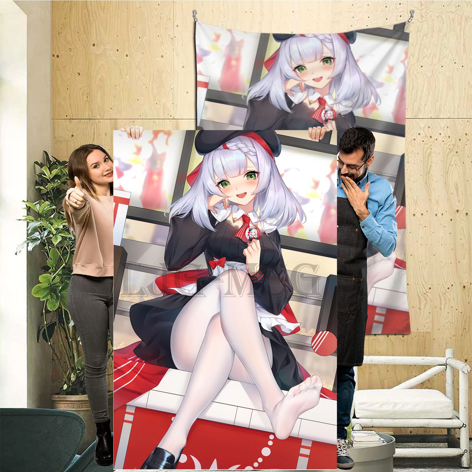 

Hentai Anime Poster Tapestry Animation Room Decor Artist CG Wall Decor Sexy Adult Schoolgirl Uniform Doujin Illustration Merch